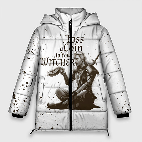 Женская зимняя куртка ВЕДЬМАКУ ЗАПЛАТИТЕ / 3D-Черный – фото 1