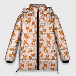 Куртка зимняя женская Корги, цвет: 3D-светло-серый