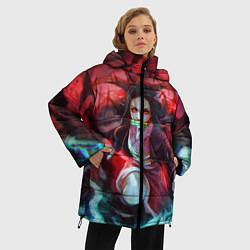 Куртка зимняя женская KIMETSU NO YAIBA, цвет: 3D-красный — фото 2