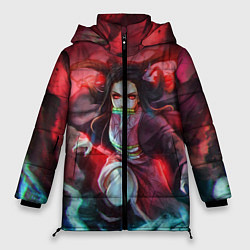 Куртка зимняя женская KIMETSU NO YAIBA, цвет: 3D-красный