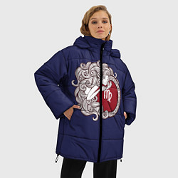 Куртка зимняя женская Дева Знак Зодиака, цвет: 3D-черный — фото 2