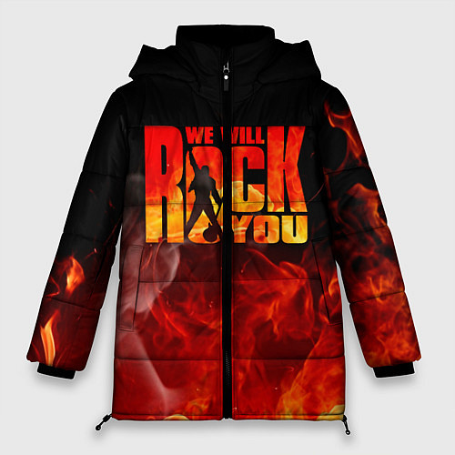 Женская зимняя куртка Queen - We Will Rock You / 3D-Черный – фото 1
