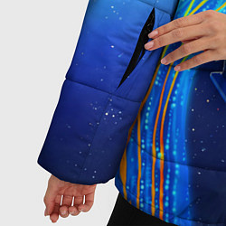 Куртка зимняя женская ДОКТОР И КЛАРА И ТАРДИС, цвет: 3D-светло-серый — фото 2