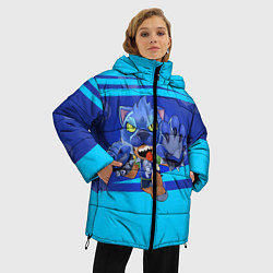 Куртка зимняя женская Brawl stars Leon, цвет: 3D-черный — фото 2