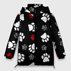 Куртка зимняя женская Следы лап, цвет: 3D-светло-серый
