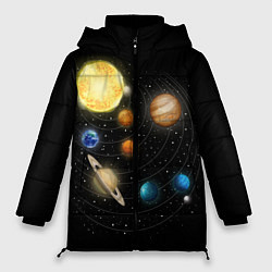 Куртка зимняя женская Солнечная Система, цвет: 3D-светло-серый