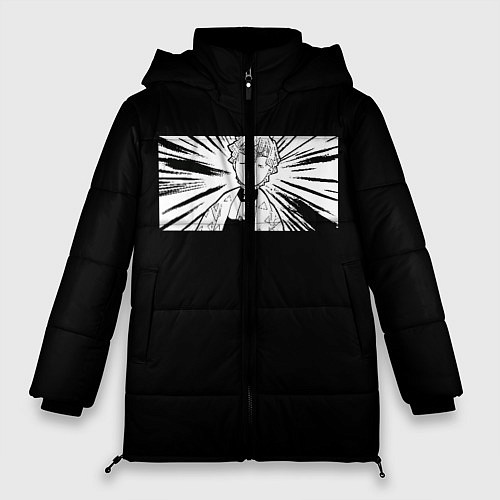Женская зимняя куртка Demon Slayer, Zenitsu / 3D-Черный – фото 1
