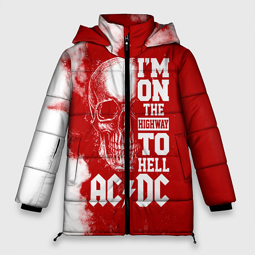 Женская зимняя куртка I'm on the highway to hell ACDC / 3D-Черный – фото 1