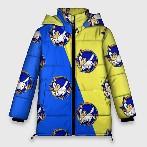 Женская зимняя куртка Sonic - Соник / 3D-Черный – фото 1