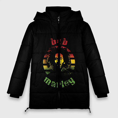 Женская зимняя куртка Боб Марли / 3D-Черный – фото 1
