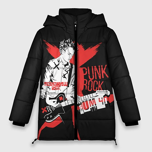 Женская зимняя куртка Punk-rock / 3D-Черный – фото 1