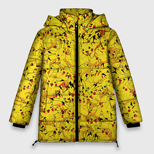 Женская зимняя куртка Пикачу / 3D-Черный – фото 1