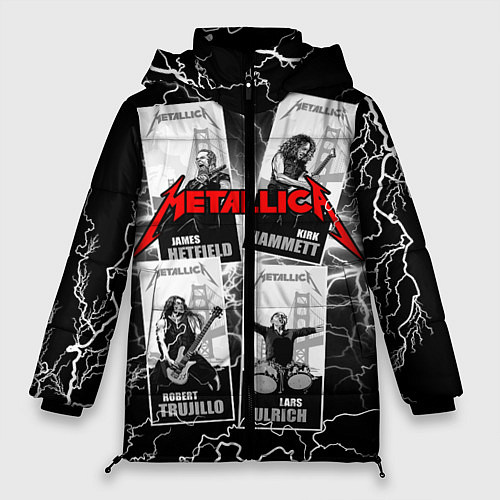 Женская зимняя куртка Metallica / 3D-Черный – фото 1