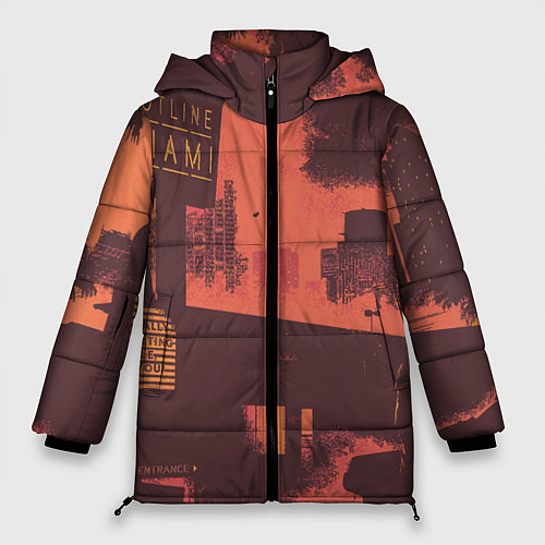 Женская зимняя куртка Hotline miami / 3D-Черный – фото 1