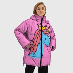 Куртка зимняя женская Принцесса единорогов, цвет: 3D-черный — фото 2