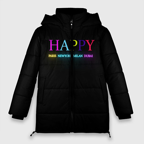 Женская зимняя куртка HAPPY / 3D-Черный – фото 1
