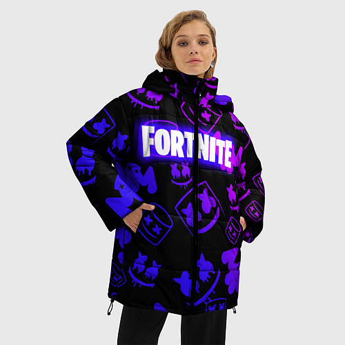 Женская зимняя куртка FORTNITE MARSHMELLO / 3D-Светло-серый – фото 3