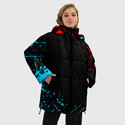 Куртка зимняя женская БРЫЗГИ КРАСОК, цвет: 3D-черный — фото 2