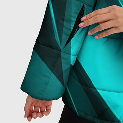 Куртка зимняя женская NEON GEOMETRY STRIPES, цвет: 3D-черный — фото 2