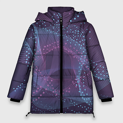 Женская зимняя куртка Абстрактный узор / 3D-Черный – фото 1