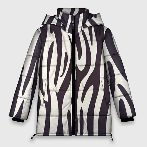 Женская зимняя куртка Я зебра / 3D-Черный – фото 1