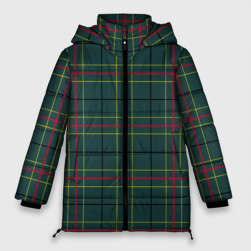 Женская зимняя куртка Шотландка / 3D-Черный – фото 1