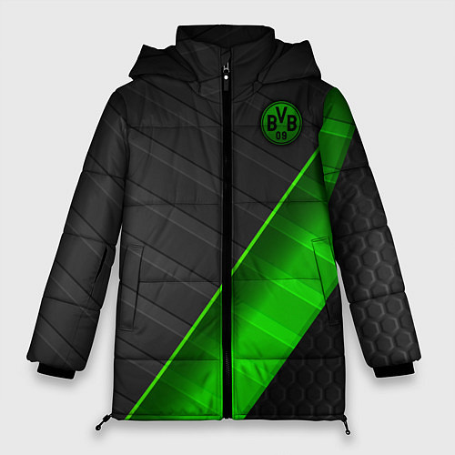 Женская зимняя куртка FC Borussia / 3D-Черный – фото 1