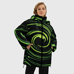 Куртка зимняя женская Twisted greens, цвет: 3D-черный — фото 2