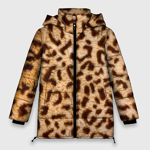 Женская зимняя куртка Леопард / 3D-Черный – фото 1