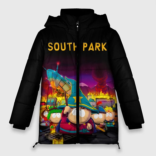 Женская зимняя куртка Южный Парк / 3D-Черный – фото 1