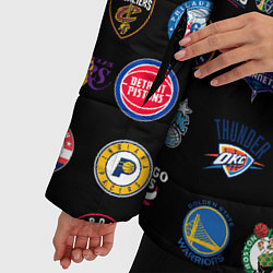 Куртка зимняя женская NBA Team Logos 2, цвет: 3D-черный — фото 2