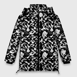 Куртка зимняя женская Багз Банни паттерн, цвет: 3D-красный