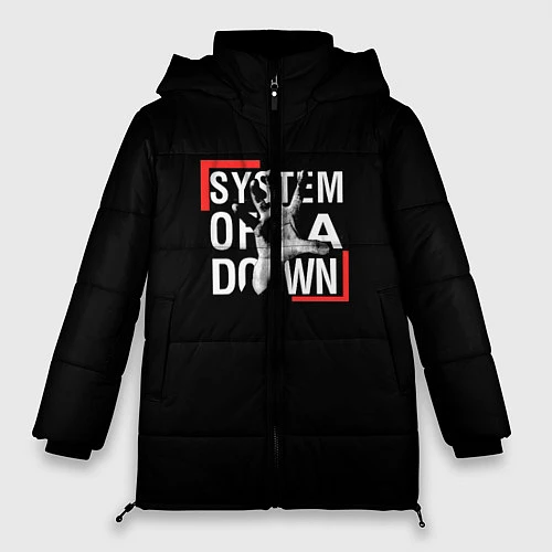 Женская зимняя куртка System of a Down / 3D-Черный – фото 1