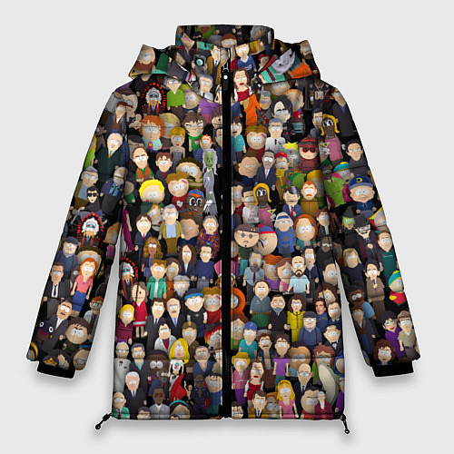 Женская зимняя куртка Персонажи South Park / 3D-Черный – фото 1