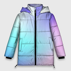 Куртка зимняя женская Небесно голубой градиентный, цвет: 3D-черный