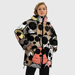 Куртка зимняя женская Серьезные псы, цвет: 3D-черный — фото 2