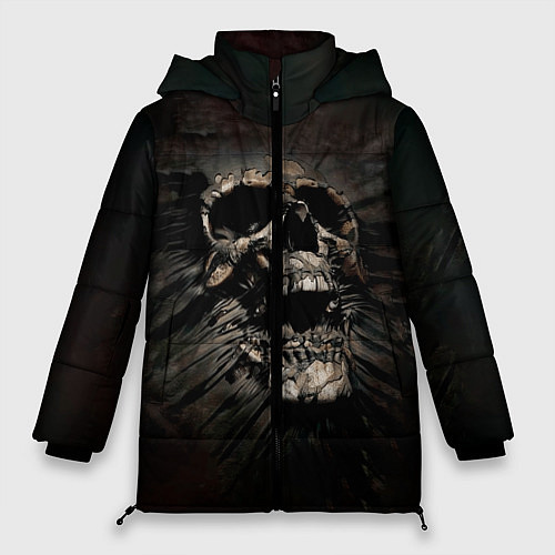Женская зимняя куртка ЧЕРЕП / 3D-Черный – фото 1