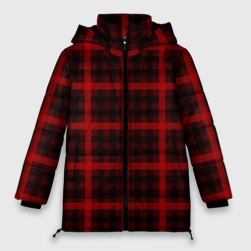 Женская зимняя куртка Шотландка / 3D-Черный – фото 1