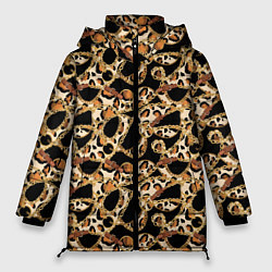 Куртка зимняя женская Versace Леопардовая текстура, цвет: 3D-светло-серый