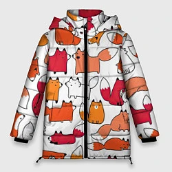 Женская зимняя куртка Милые лисы