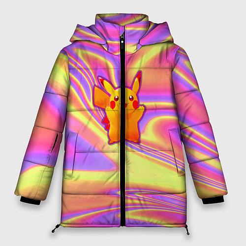 Женская зимняя куртка Пикачу / 3D-Черный – фото 1