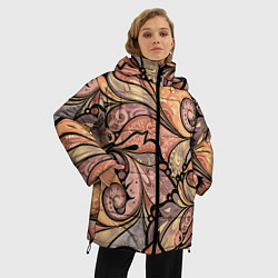 Куртка зимняя женская Дудл узоры, цвет: 3D-черный — фото 2
