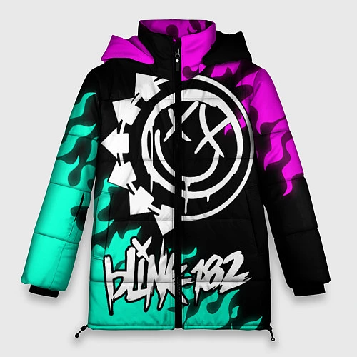 Женская зимняя куртка Blink-182 5 / 3D-Черный – фото 1