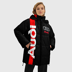 Куртка зимняя женская AUDI SPORT CARBON, цвет: 3D-черный — фото 2