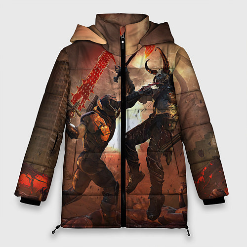 Женская зимняя куртка Doom Eternal / 3D-Черный – фото 1