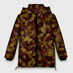 Куртка зимняя женская Мелкий камуфляжный узор, цвет: 3D-черный