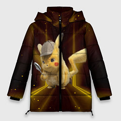 Куртка зимняя женская Детектив Пикачу, цвет: 3D-черный
