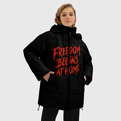 Куртка зимняя женская Freedom, цвет: 3D-черный — фото 2