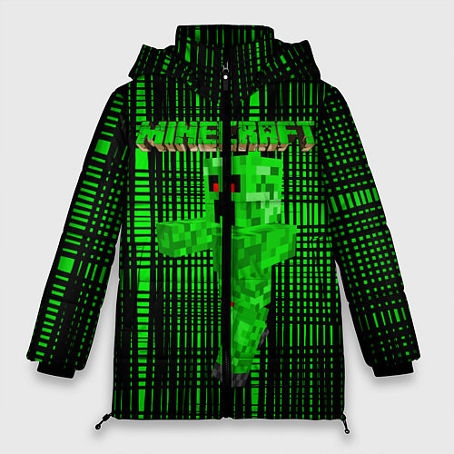 Женская зимняя куртка Minecraft / 3D-Черный – фото 1