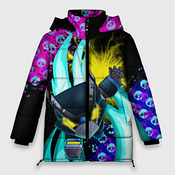 Куртка зимняя женская BRAWL STARS MECHA CROW, цвет: 3D-черный